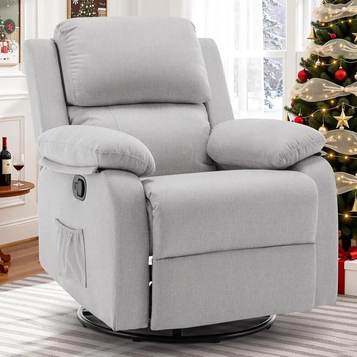 Chengwei Recliner Chair 360 Degree Swivel Rocker For Small Spaces