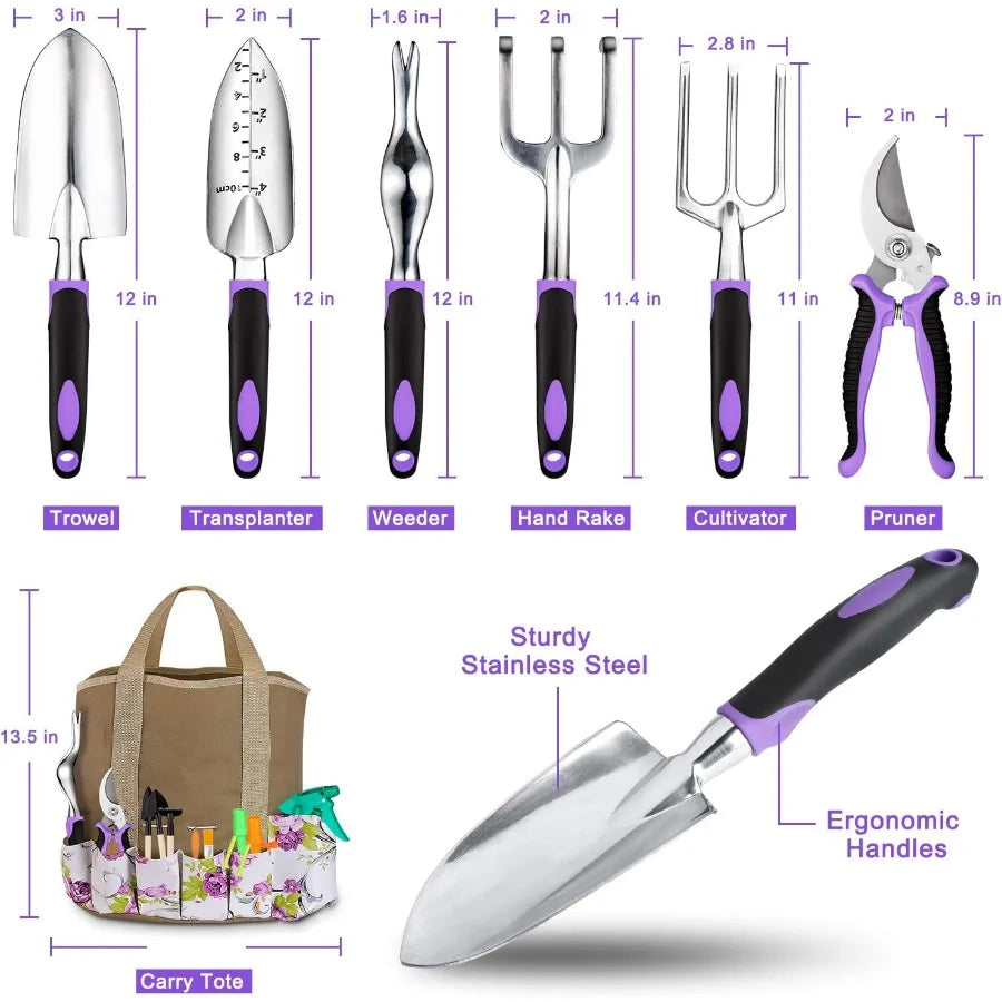 83Piece Garden Tools Set with Succulent Care Tools Heavy Duty Aluminum Gardening Tools for Outdoor and Indoor Plant Maintenance