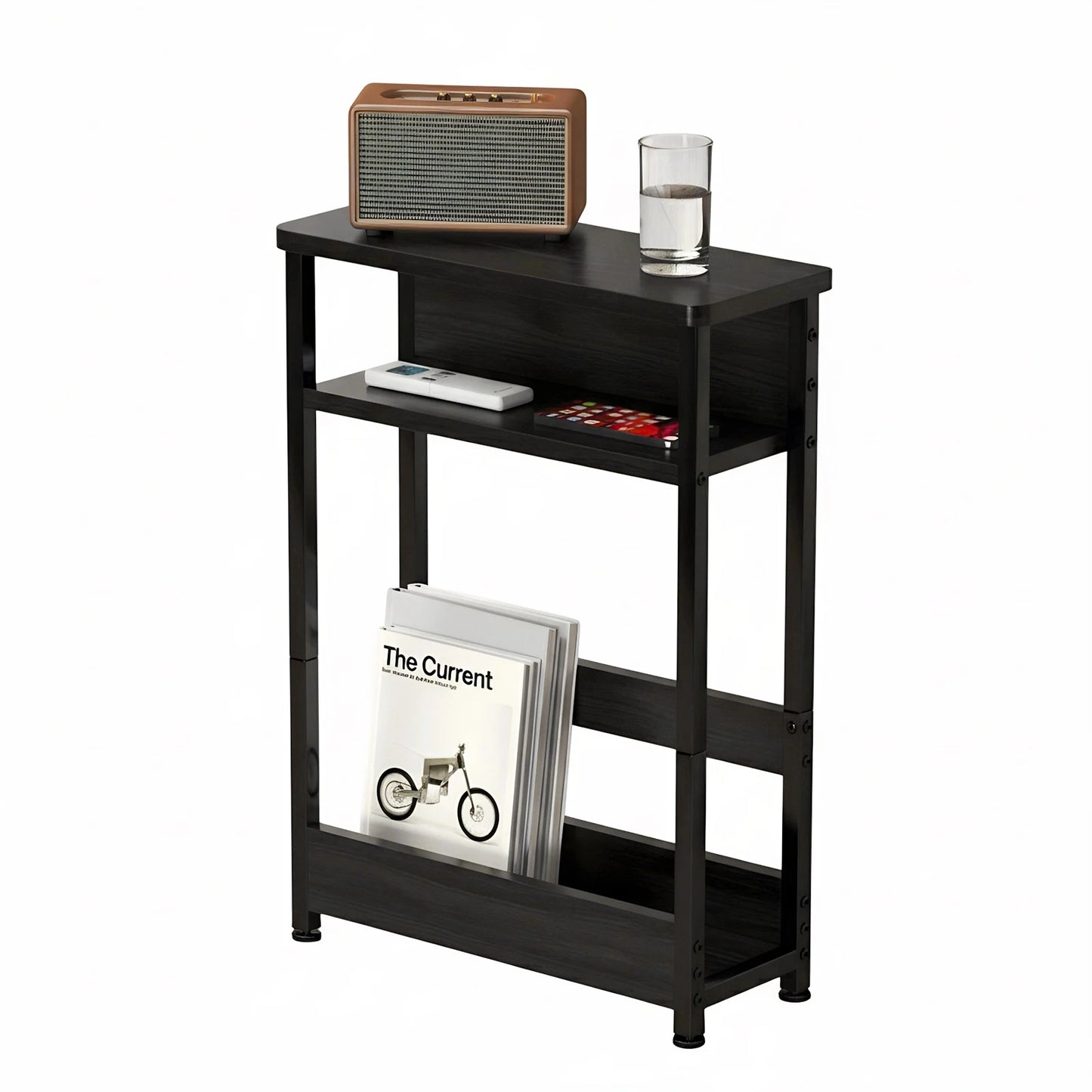 HobbyLane Slim 3 Tier Bedside End Table For Small Spaces