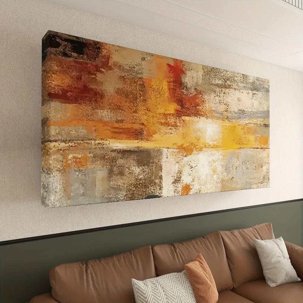 Modern Abstract Art Deco Canvas With Solid Wood Frame