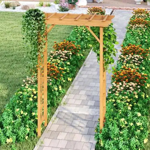 Wooden Wedding Arbor Arch Pergola Garden Trellis Outdoor Decor