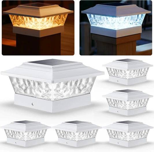 Solar LED Post Cap Lights For Outdoor Deck And Patio