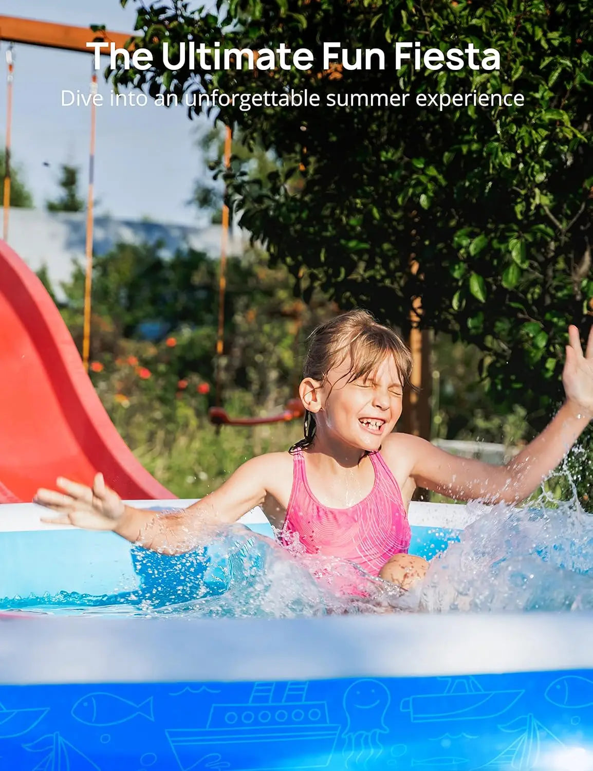 Inflatable Family Pool For Outdoor Use For Kids And Adults