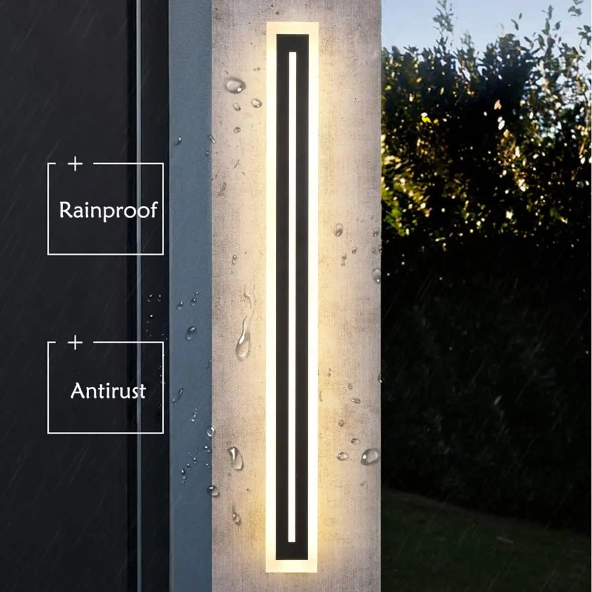 Modern Outdoor LED Wall Sconce Fixture with Frosted Acrylic