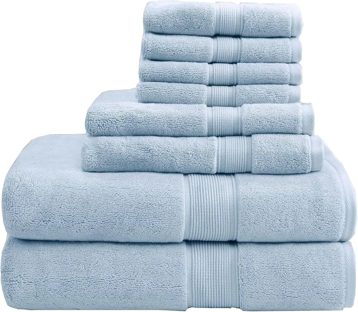 800GSM Cotton Bath Towel Set, 8 Pieces, Ultra Absorbent