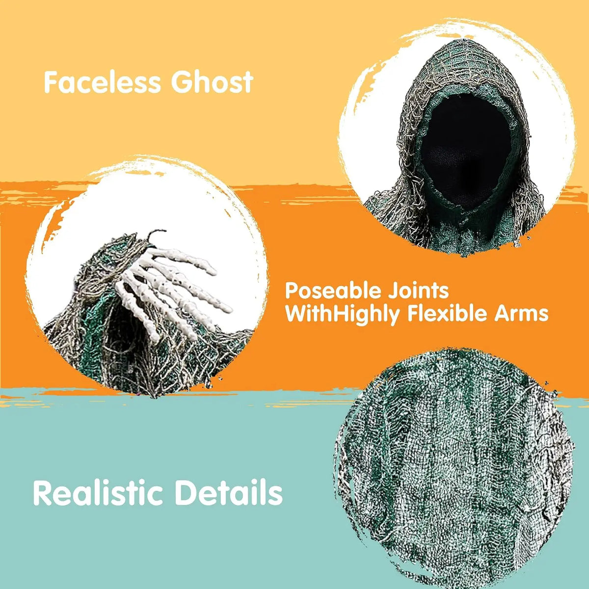 Halloween Hanging Faceless Ghost Decorations for Outdoor Yard Parties