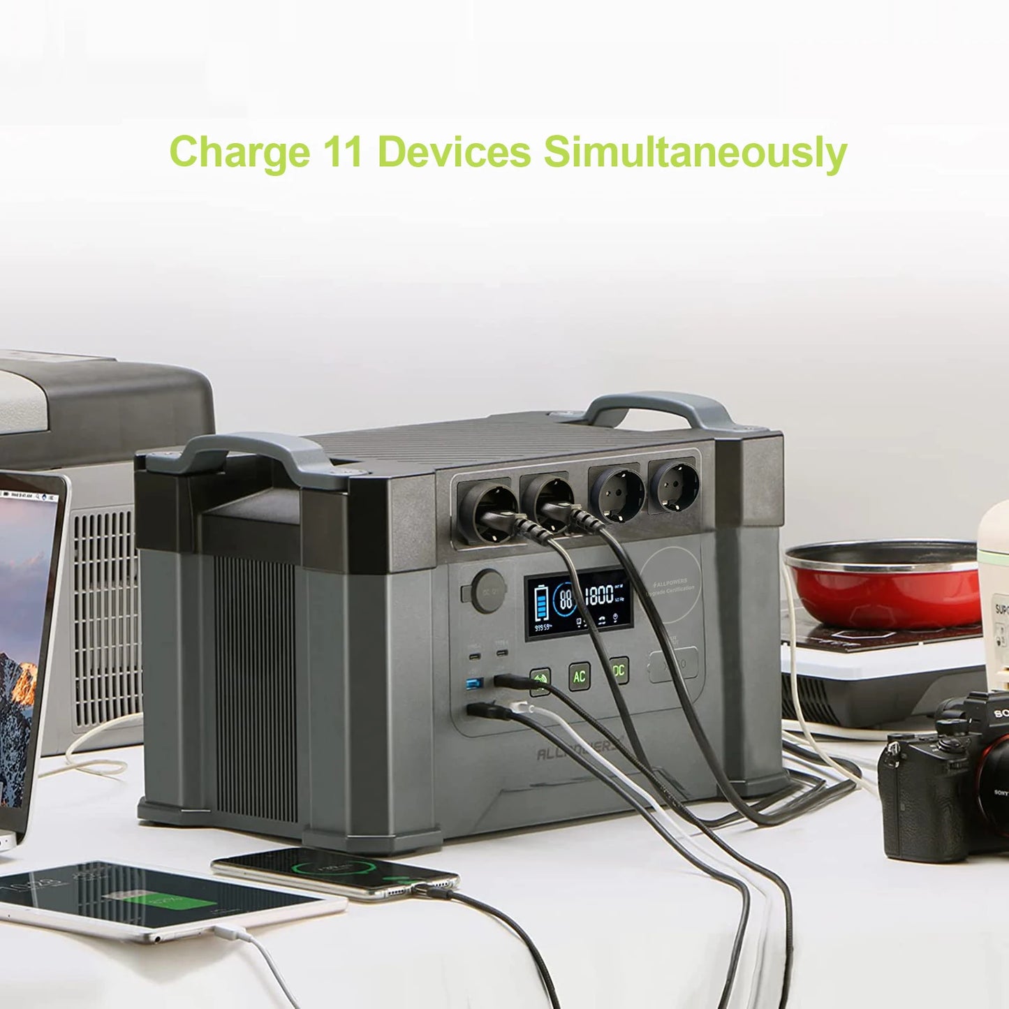 ALLPOWERS S2000 Portable Power Station With 100W Solar Panels