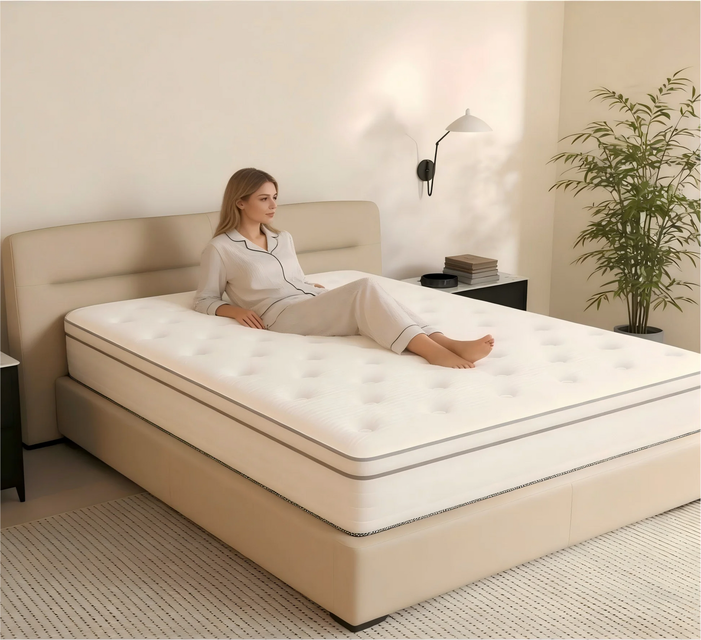 Madevos Hybrid Mattress in a Box with Memory Foam Support