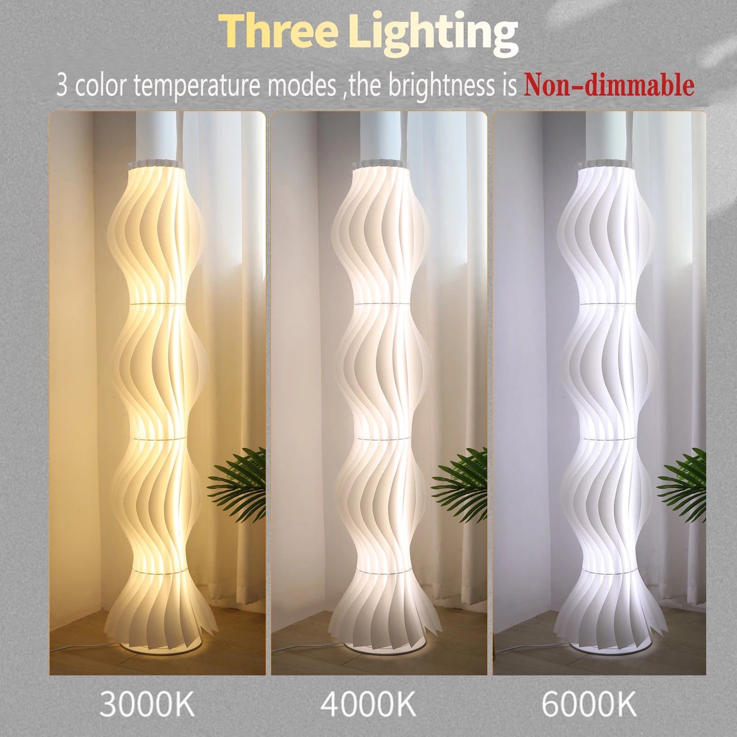 Tall LED Floor Lamp Dimmable Decorative Standing Light For Home Corner
