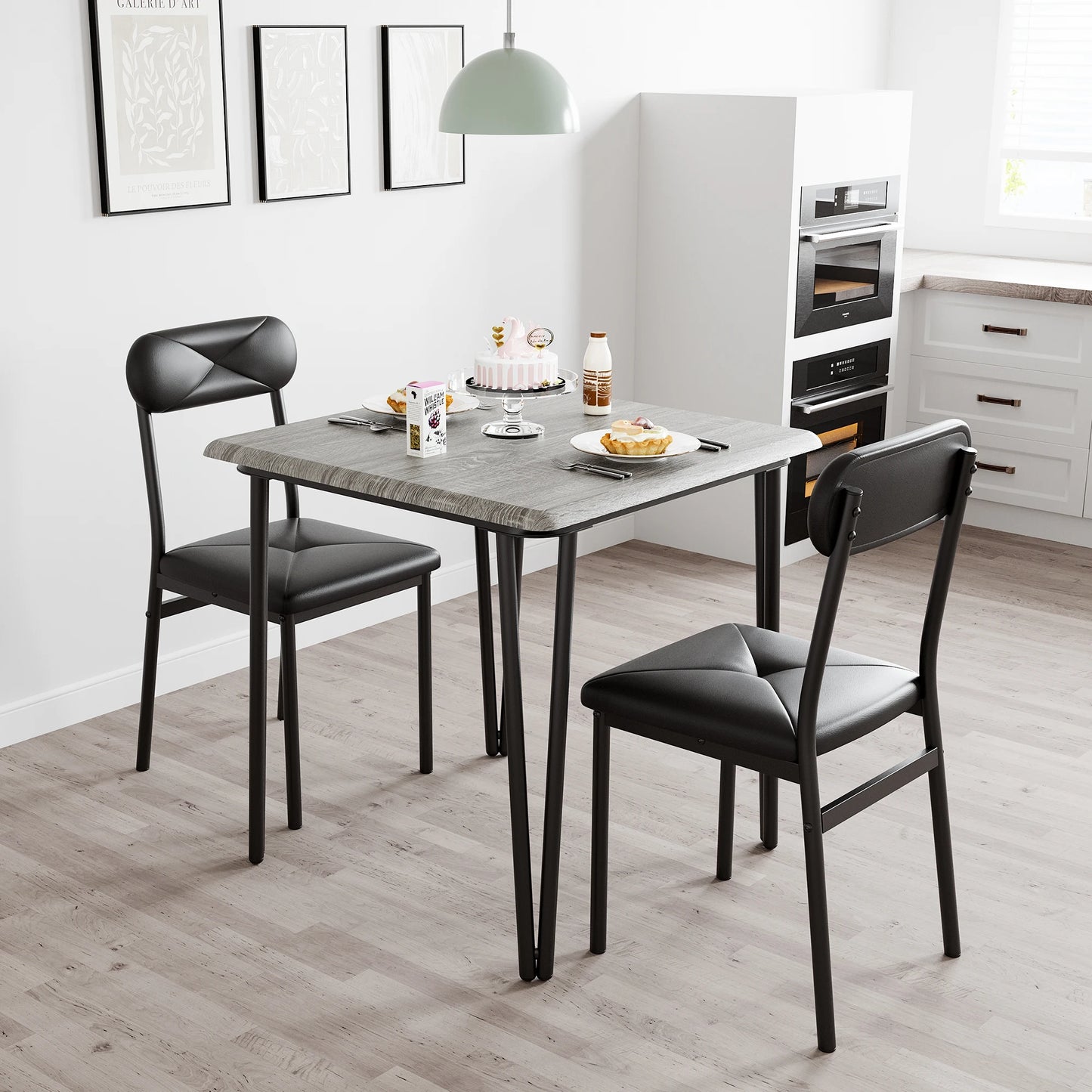 Studyset Dining Table for Two Modern Wood Space Saving Dinette