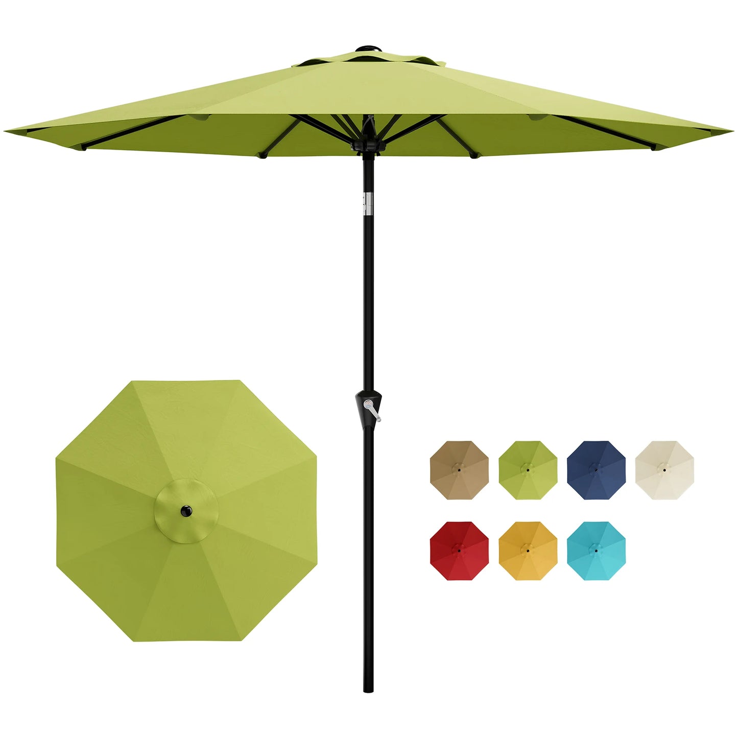 HiMISS Patio Market Umbrella With UPF 50 UV Protection