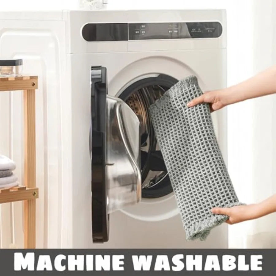 Washable Waffle Bathroom Rugs for Bath and Shower