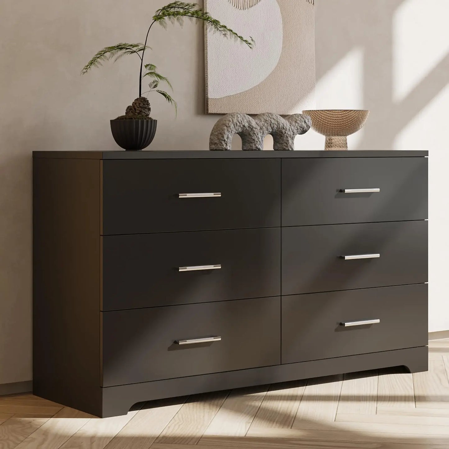 4 Drawer Dresser For Bedroom Modern Wooden Storage Chest