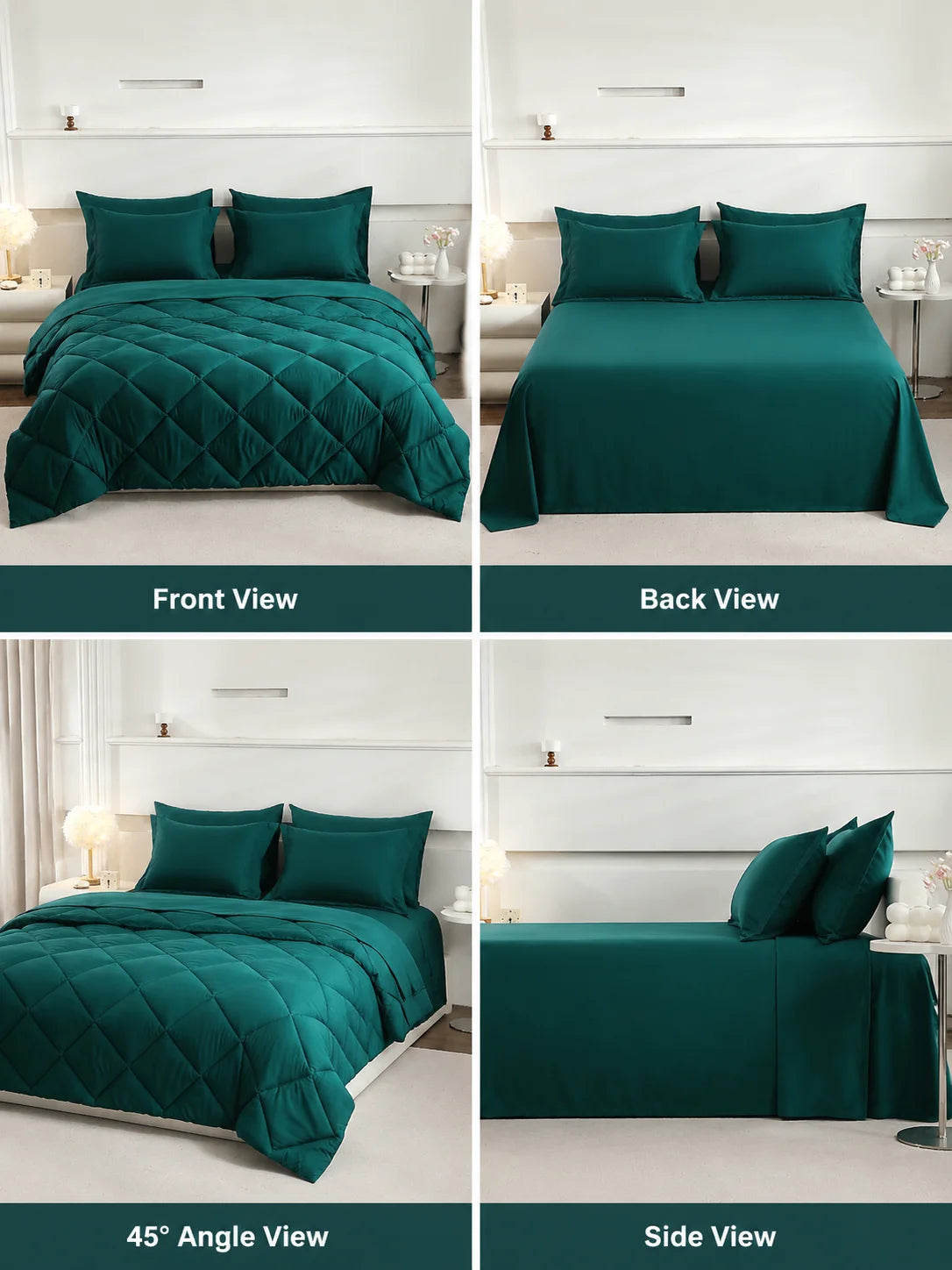 EasYum 7 Piece Bedding Set Comforter Sheet Pillowcases
