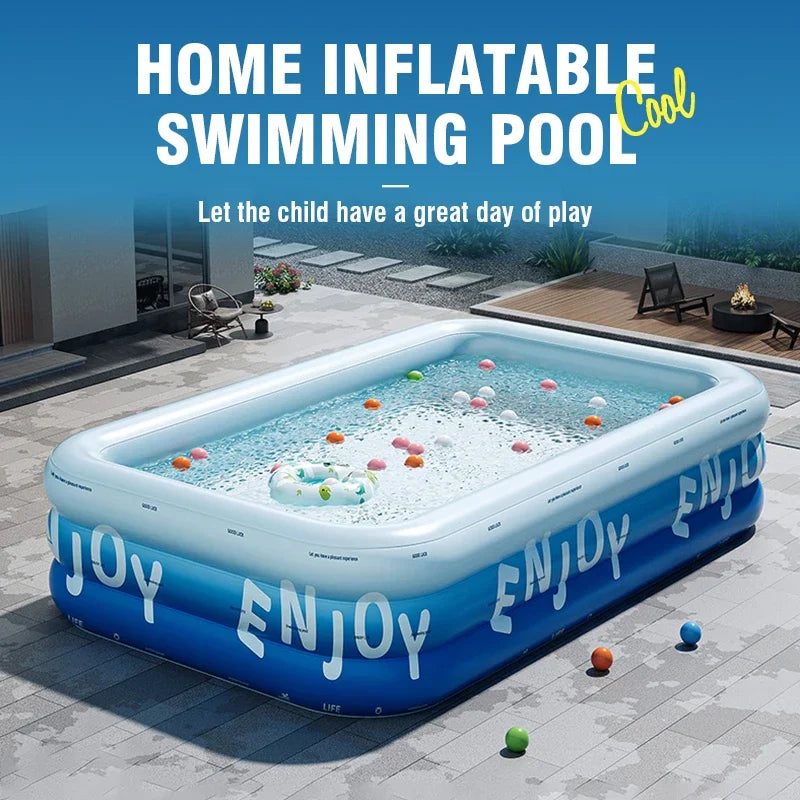 Inflatable Pool For Family Use 3 Layer Indoor Outdoor