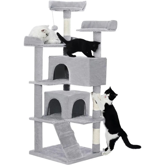 NBVCX Multi Level Cat Tree With Condos And Scratching Posts