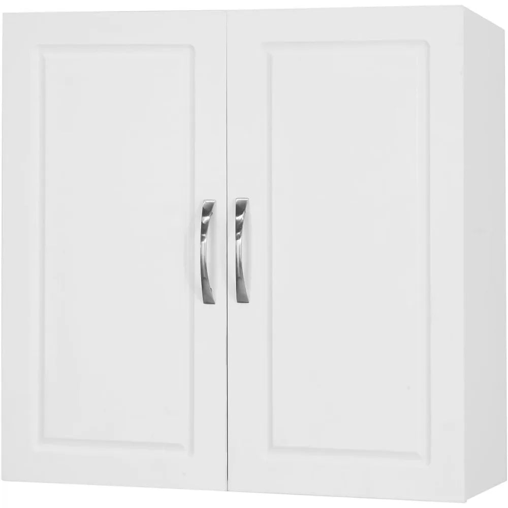 Wall Cabinet With Adjustable Shelf Two Doors For Laundry Room