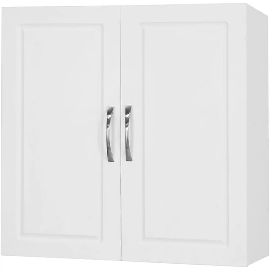 Wall Cabinet With Adjustable Shelf Two Doors For Laundry Room