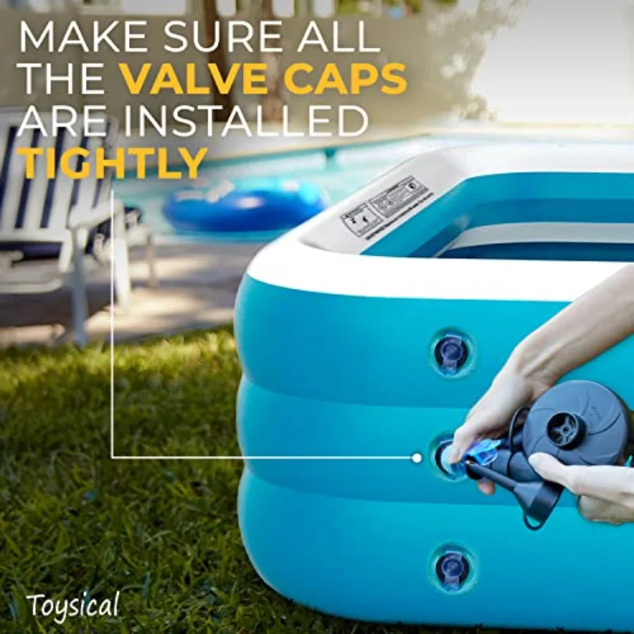 Durable Adult Inflatable Pool Float With Pump Includes Patches