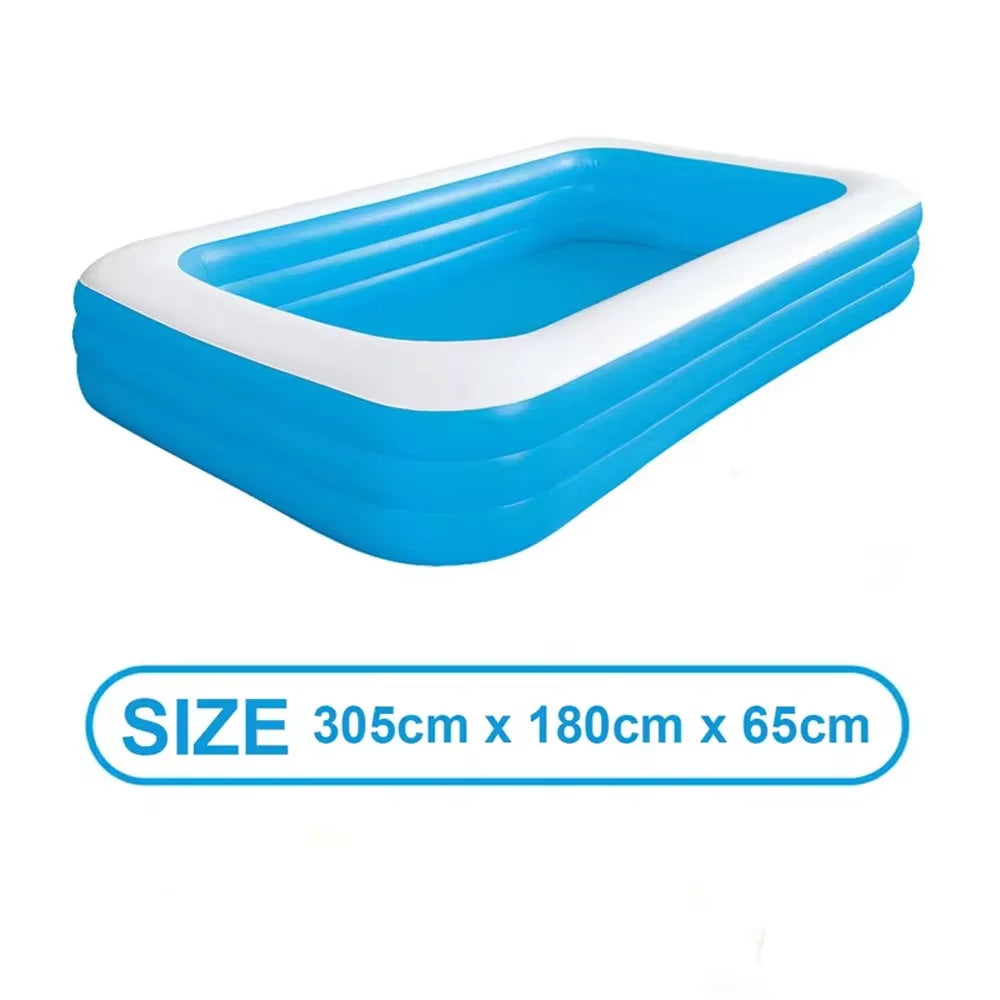 Inflatable Family Pool For Backyard And Outdoor Fun