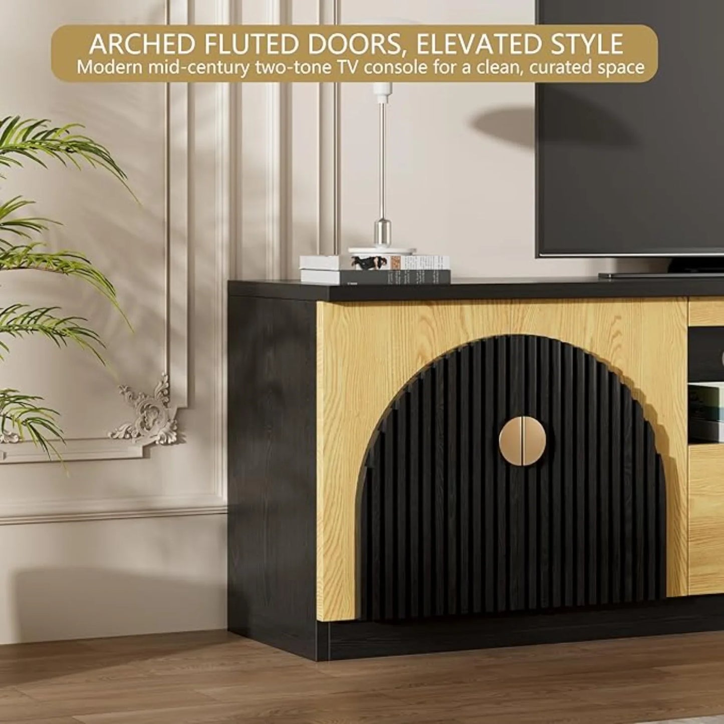 Modern TV Stand And Media Console For Living Room Entertainment