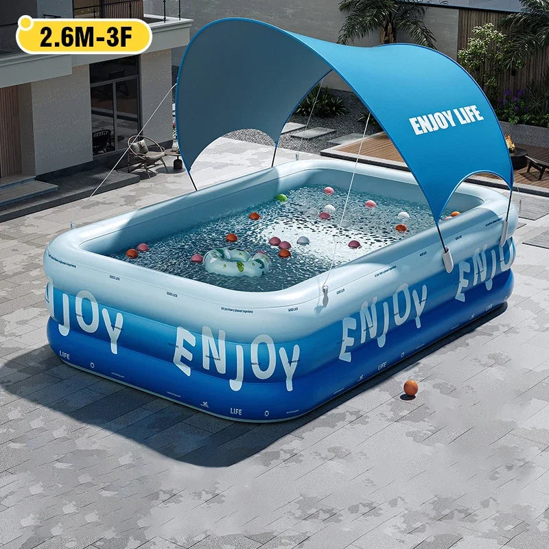 Inflatable Pool For Family Use 3 Layer Indoor Outdoor