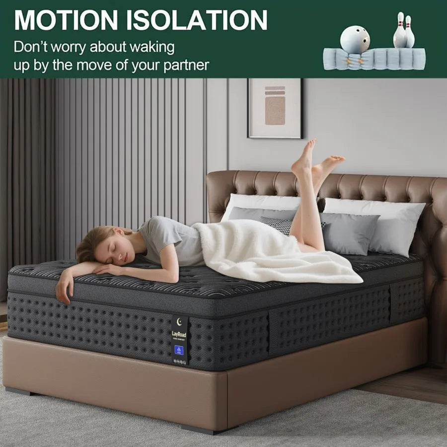 Memory Foam Hybrid Mattress With Pocket Springs For Comfortable Sleep