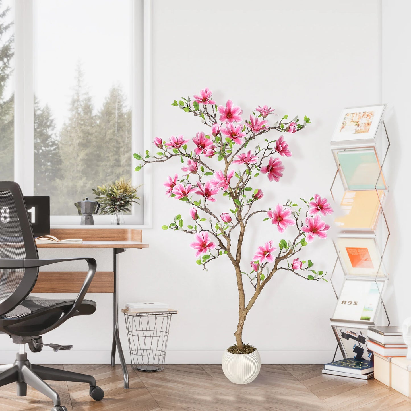 HiMISS Magnolia Artificial Tree For Home Decor In Pot