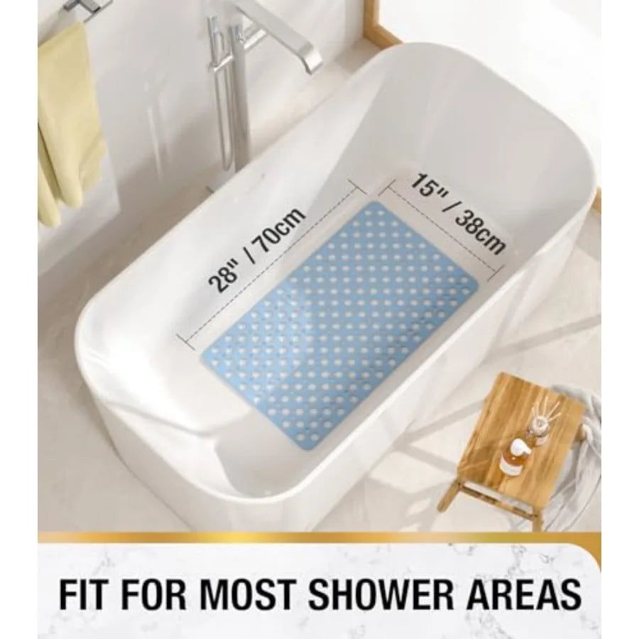 Non Slip Bathtub Mat With Suction Cups And Fast Drainage