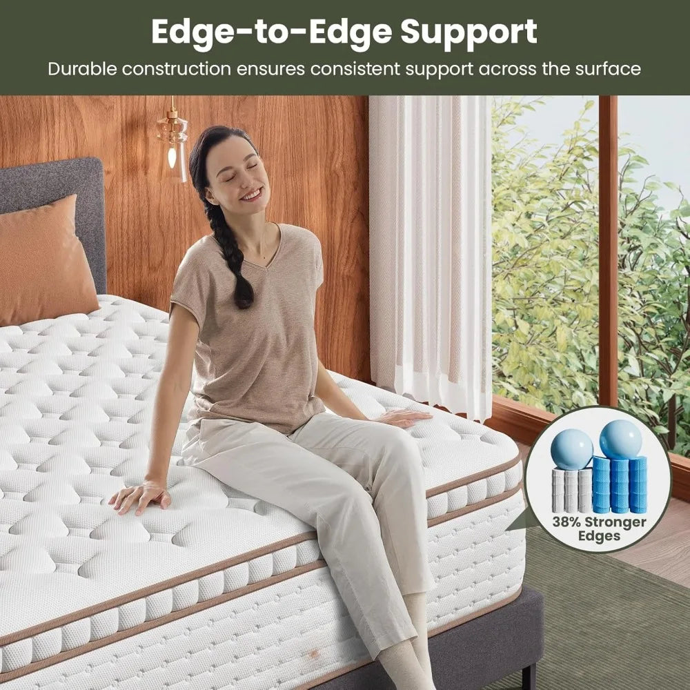 XIAOLANG Extra Firm Hybrid Mattress for Back Pain Relief