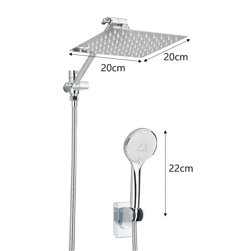 Wanmivezlo Wall Mounted Rain Shower Set With Handheld Sprayer