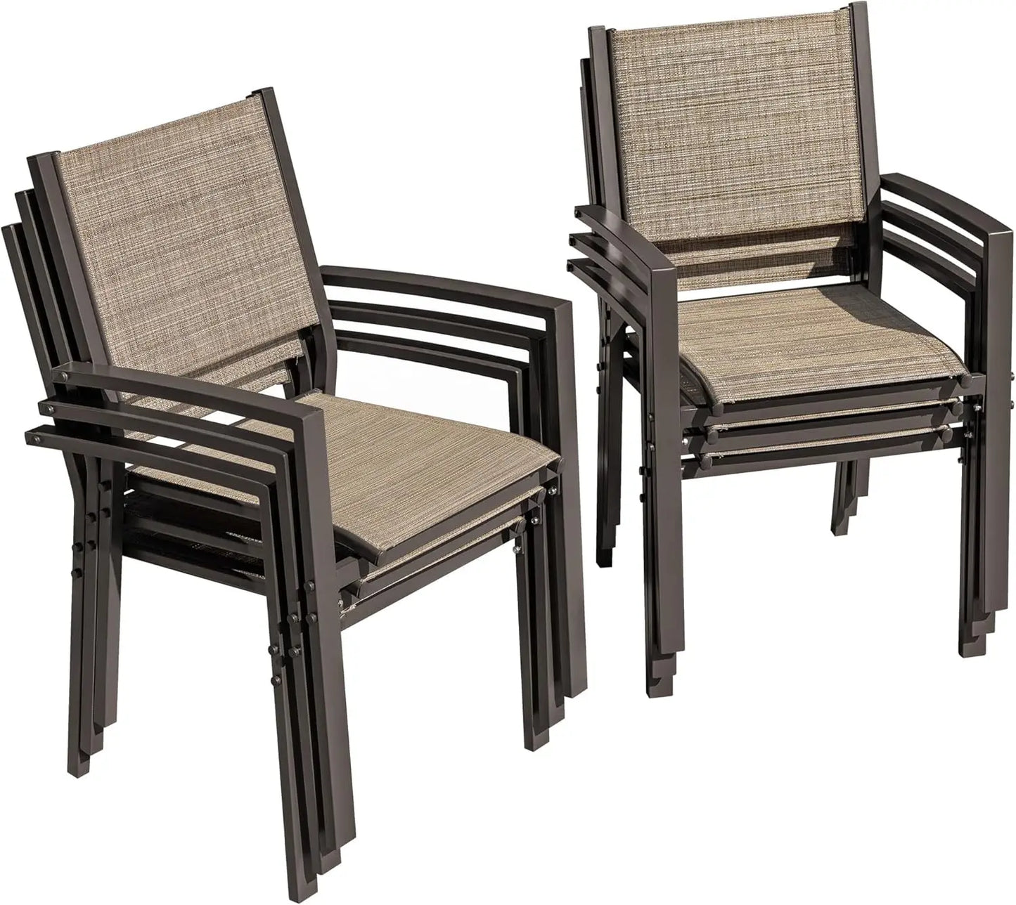 Flamaker Textilene Patio Chairs Set of 6