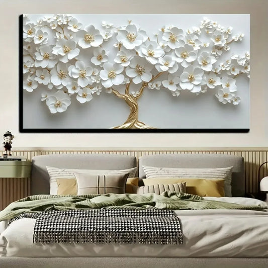 Nordic Flower Oil Painting On Canvas Wall Art Decor