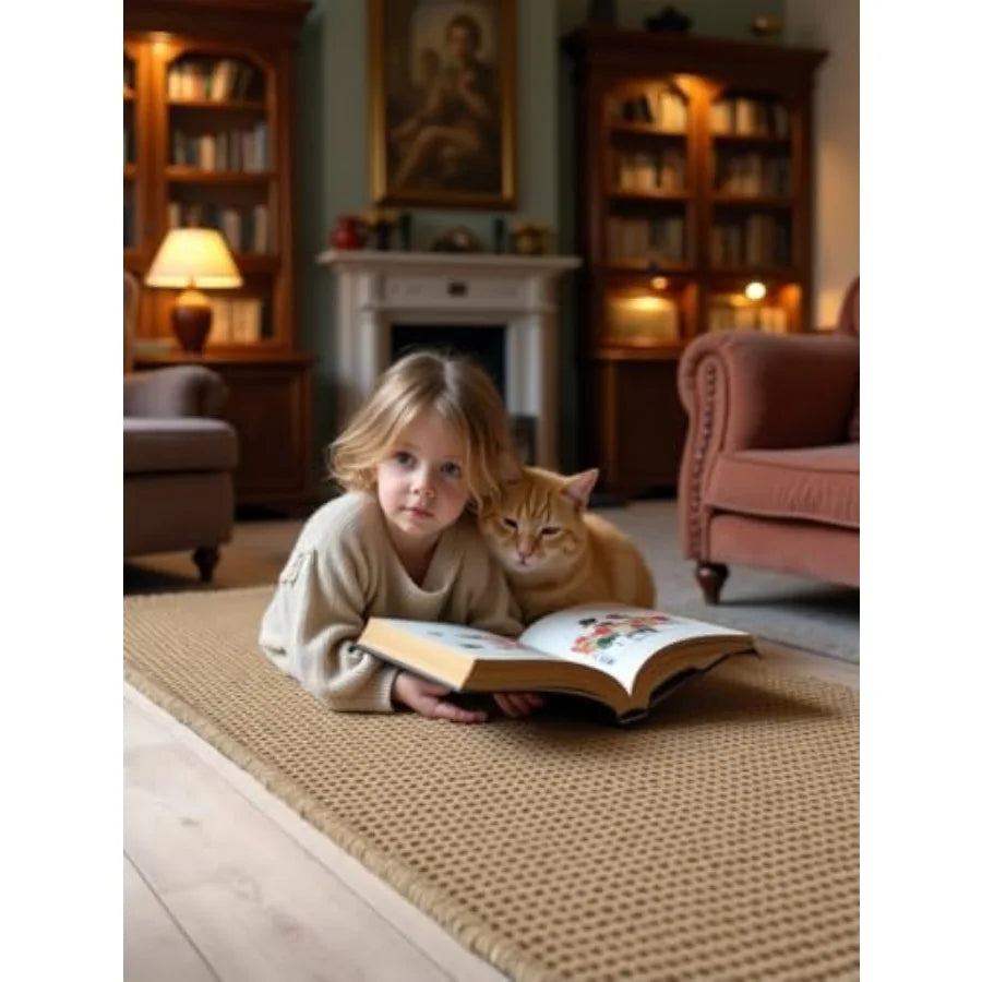 Waffle Bath Mat Boho Woven Non Slip Absorbent Washable Rug