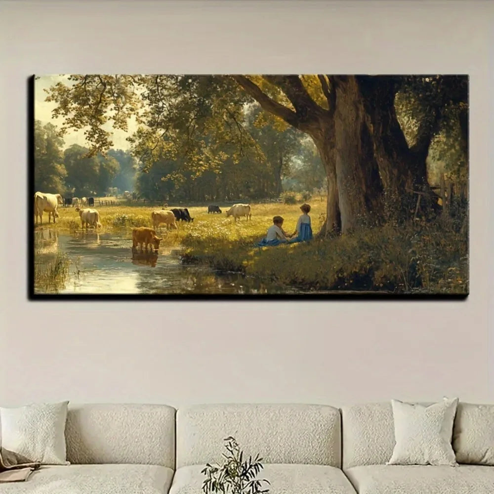 Natural Scenery Victorian Style Pine Wall Decor For Interiors