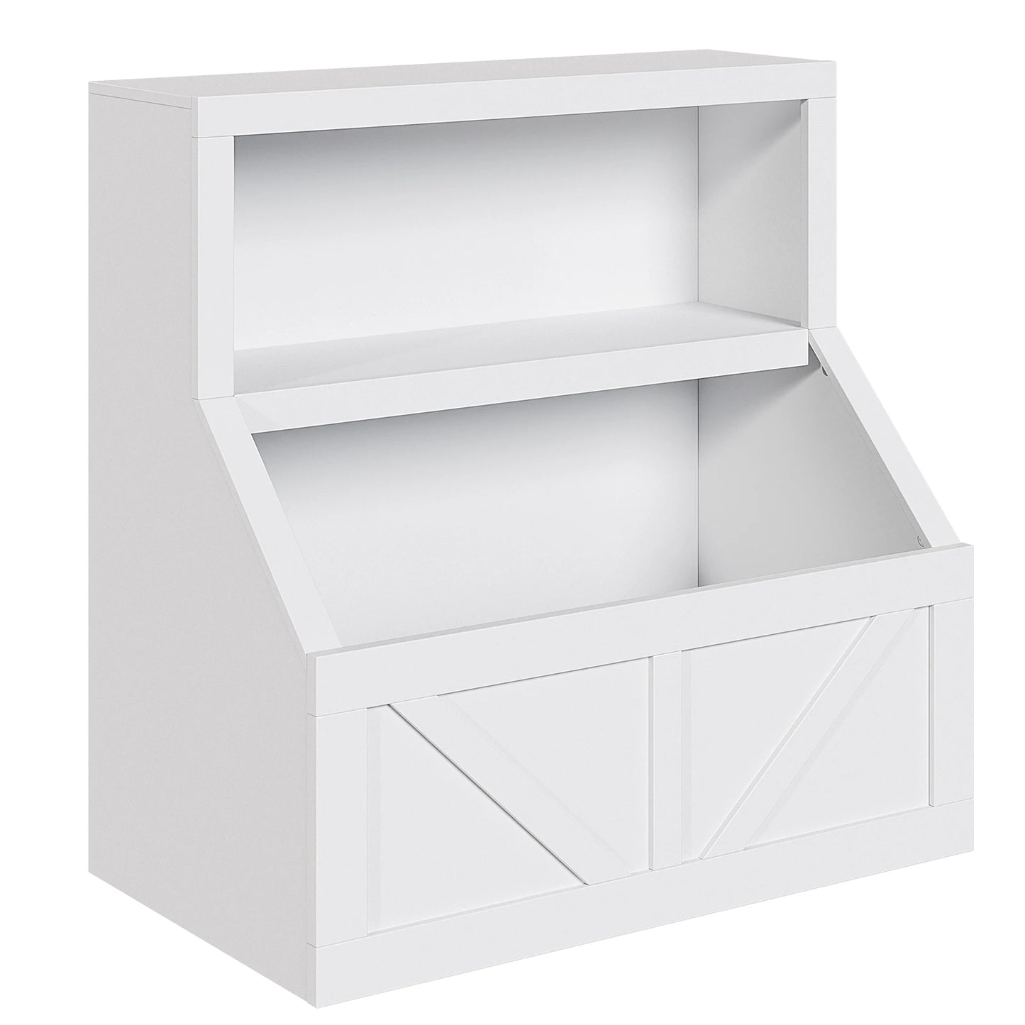 Kids Bookshelf Wooden Toy Storage Organizer with Cubby Toddler Bookcases for Playroom Children's Room Bedroom Nursery School
