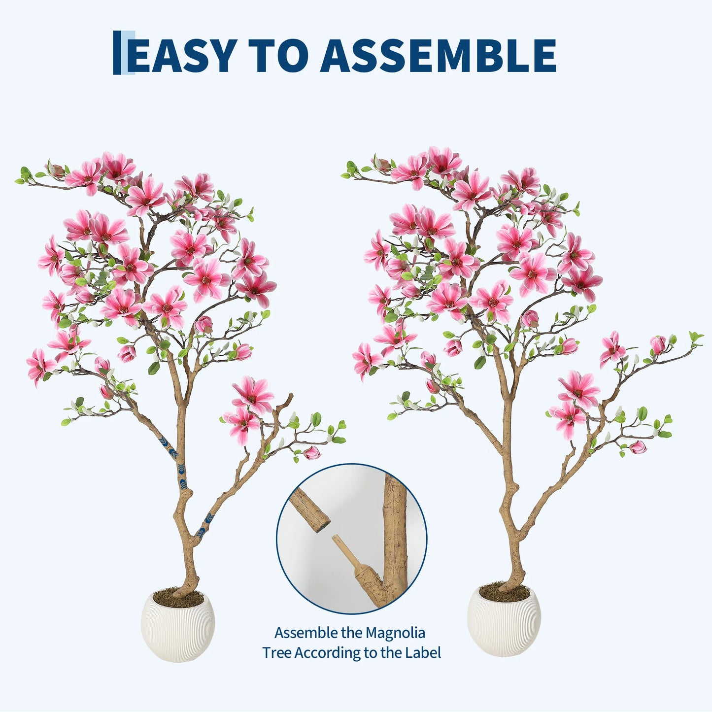 HiMISS Magnolia Artificial Tree For Home Decor In Pot