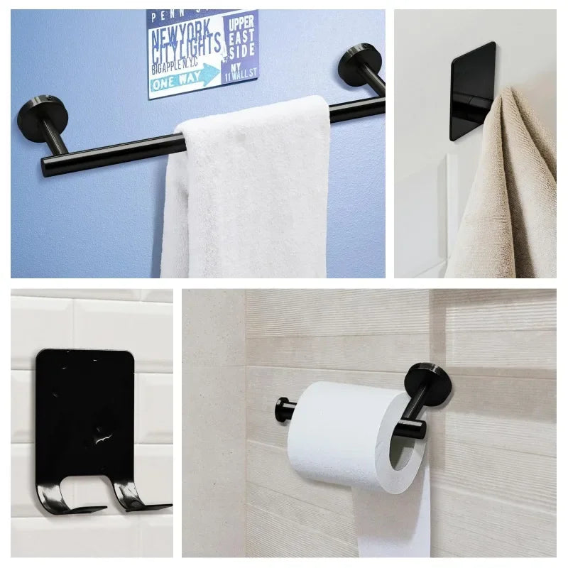 Stainless Steel Bathroom Hardware Set With Towel Bar And Accessories