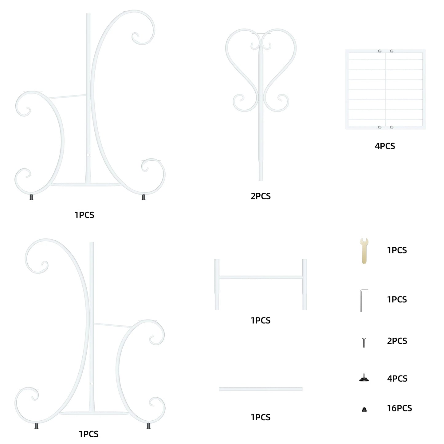 4 Tier Metal Plant Stand Indoor Outdoor Garden Rack