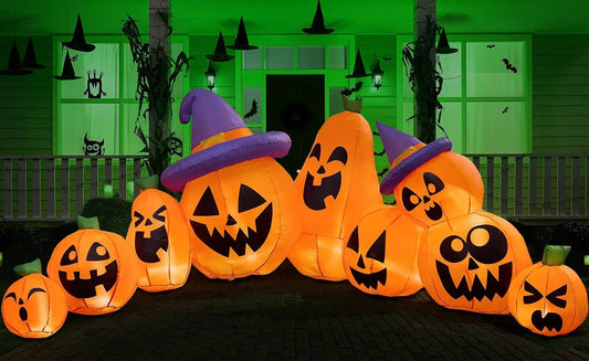 Halloween Inflatable Pumpkin Yard Decoration With LED Lights