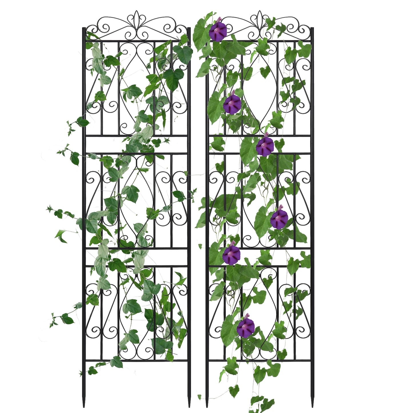 Rustproof Tall Garden Trellis for Climbing Plants Metal Plant Support Fence