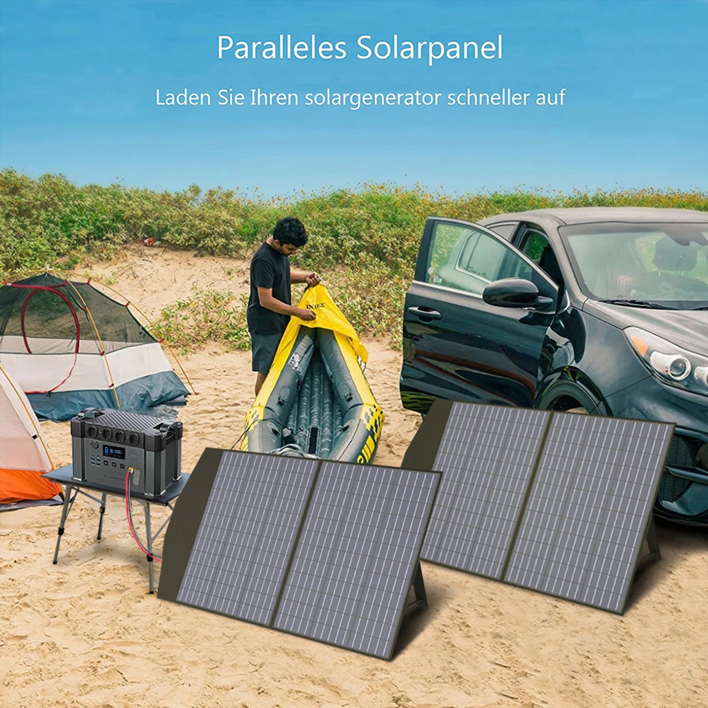 ALLPOWERS S2000 Portable Power Station With 100W Solar Panels