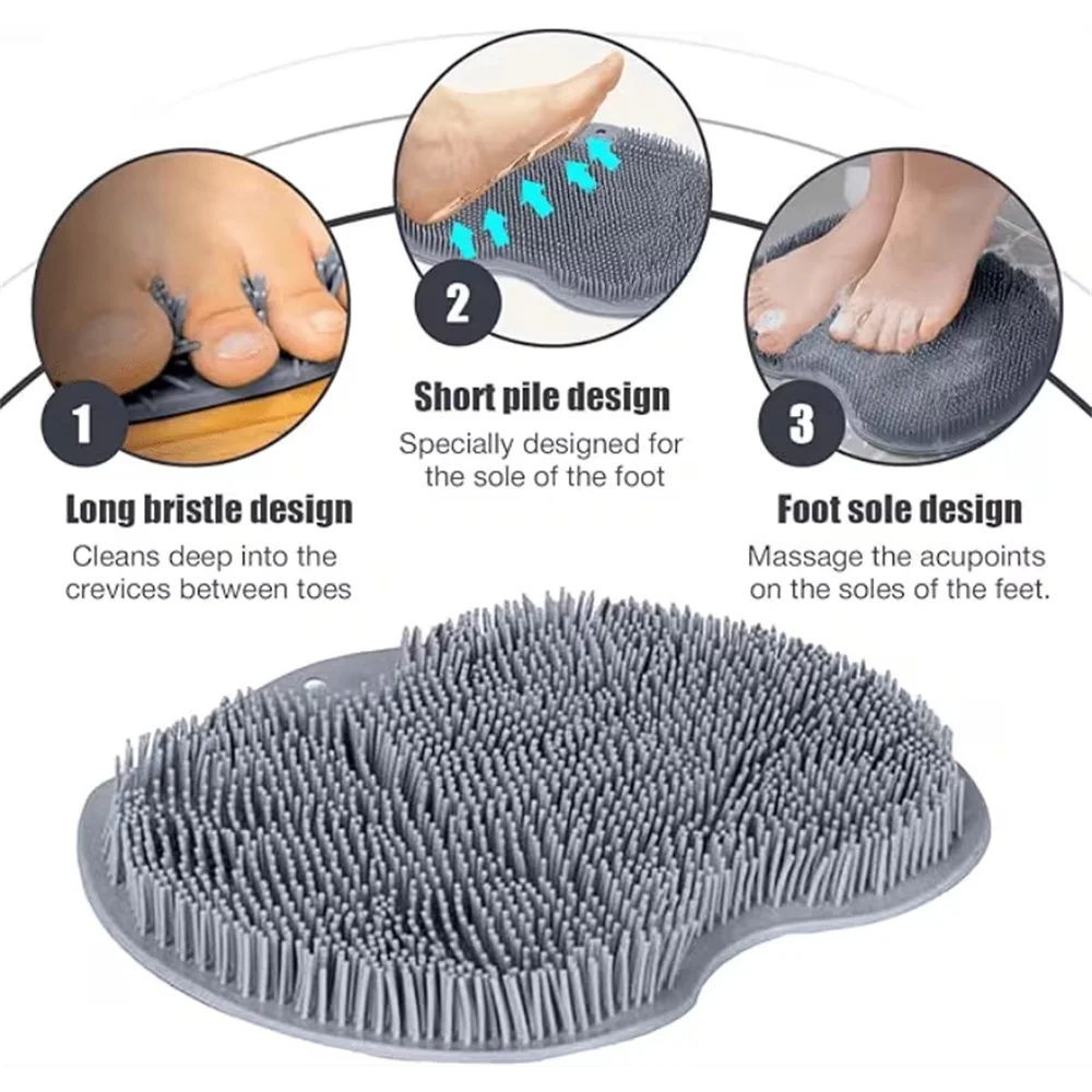 Silicone Shower Mat With Suction Cups For Foot Massage
