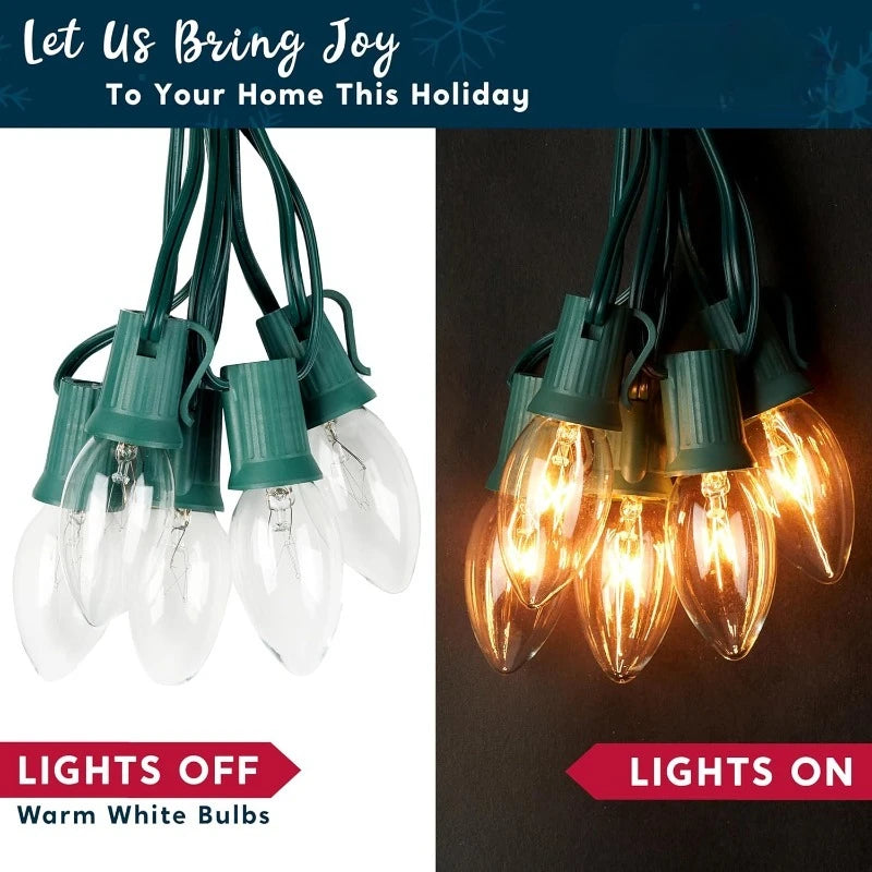 Joyfy Christmas C9 Pathway Lights for Outdoor Holiday Decorations