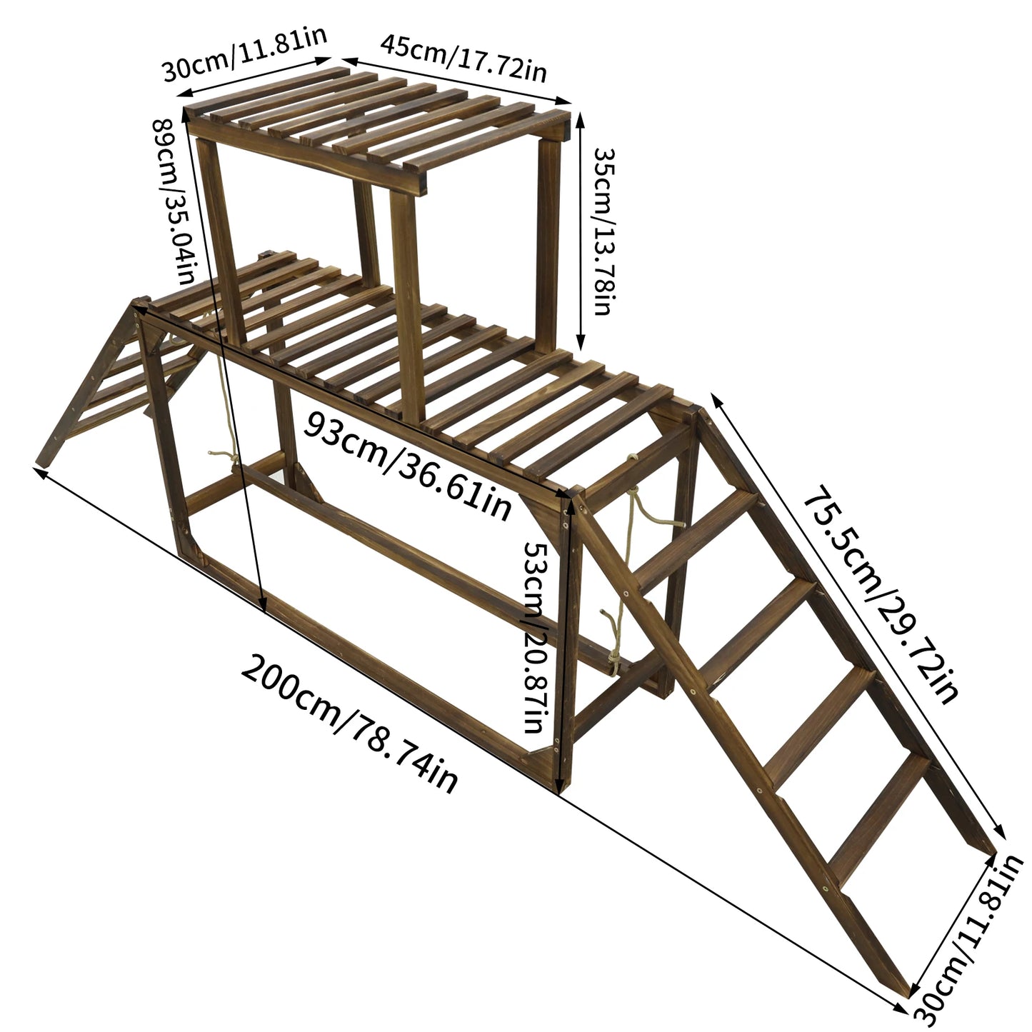 BORWART Farm Animals Chicken Coop Toy With Swing Ladder