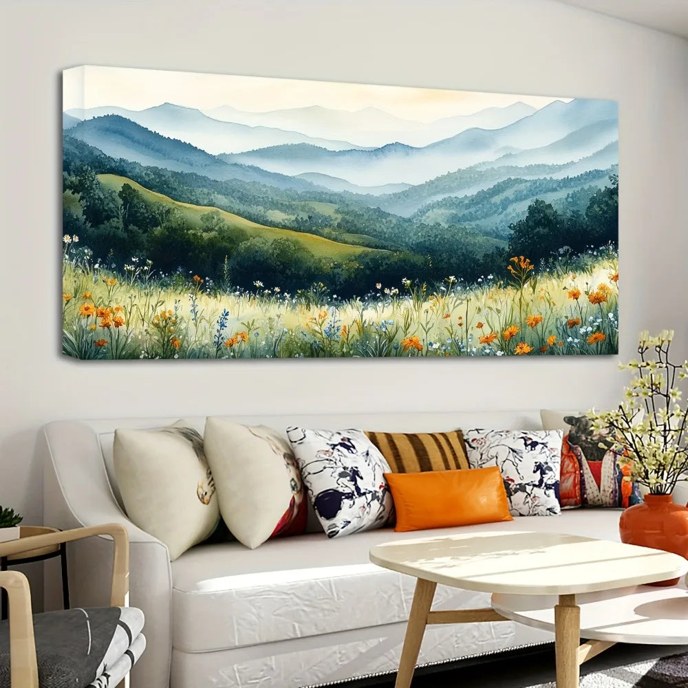 Pine Wood Frame Forest Landscape Wall Art