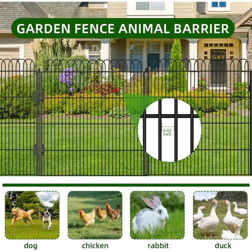 No Dig Tall Garden Fence With Double Lock Panels Outdoor