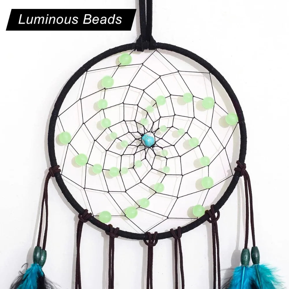 Luminous Beaded Dream Catcher Wall Hanging Decor for Bedroom