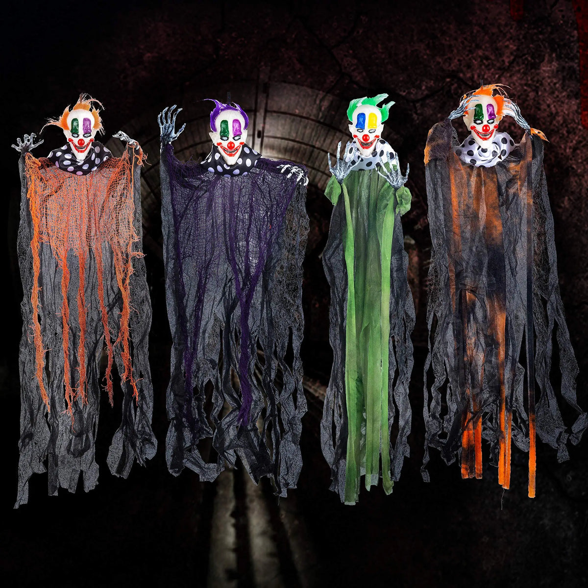 Hanging Halloween Clown Decorations For Outdoor Party Displays
