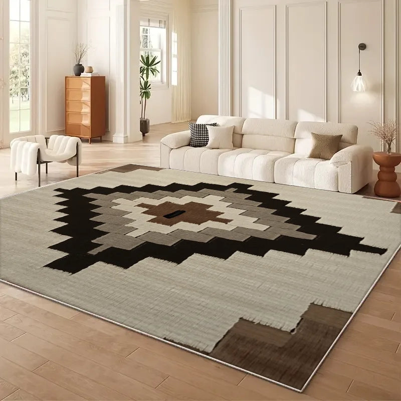 VIKAMA Moroccan Geometry Modern Area Rug For Living Room